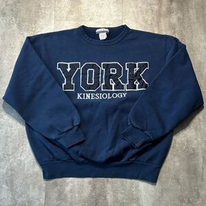 Vintage York University Kinesiology Sweater Mens XL